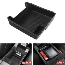 YAQUICKA Fit Per Volvo XC60 S60 V60 S60L Auto Car Interior Console Centrale Bracciolo Contenitore di Scatola di Immagazzinaggio Del Supporto Del Vassoio ABS nero