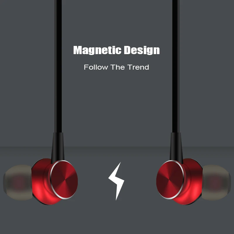 M J Flex02 Bluetooth Earphone Sports Wireless Headphones Stereo Magnetic Bluetooth Headset for Phone Xiaomi iPhone Android IOS