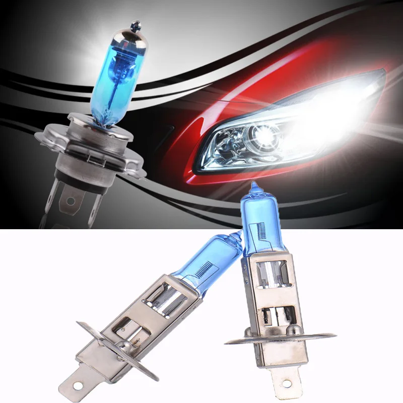 

2PCS Super Bright Halogen Bulbs H1 H3 H4 H7 H8 H9 H11 9005 HB3 9006 HB4 55W 6000K Car Headlight Fog Lights Lamp White Parking
