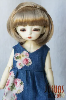 

JD182 1/6 yosd Synthetic mohair doll wigs short Bobo Pony BJD hair 6-7inch doll accessories