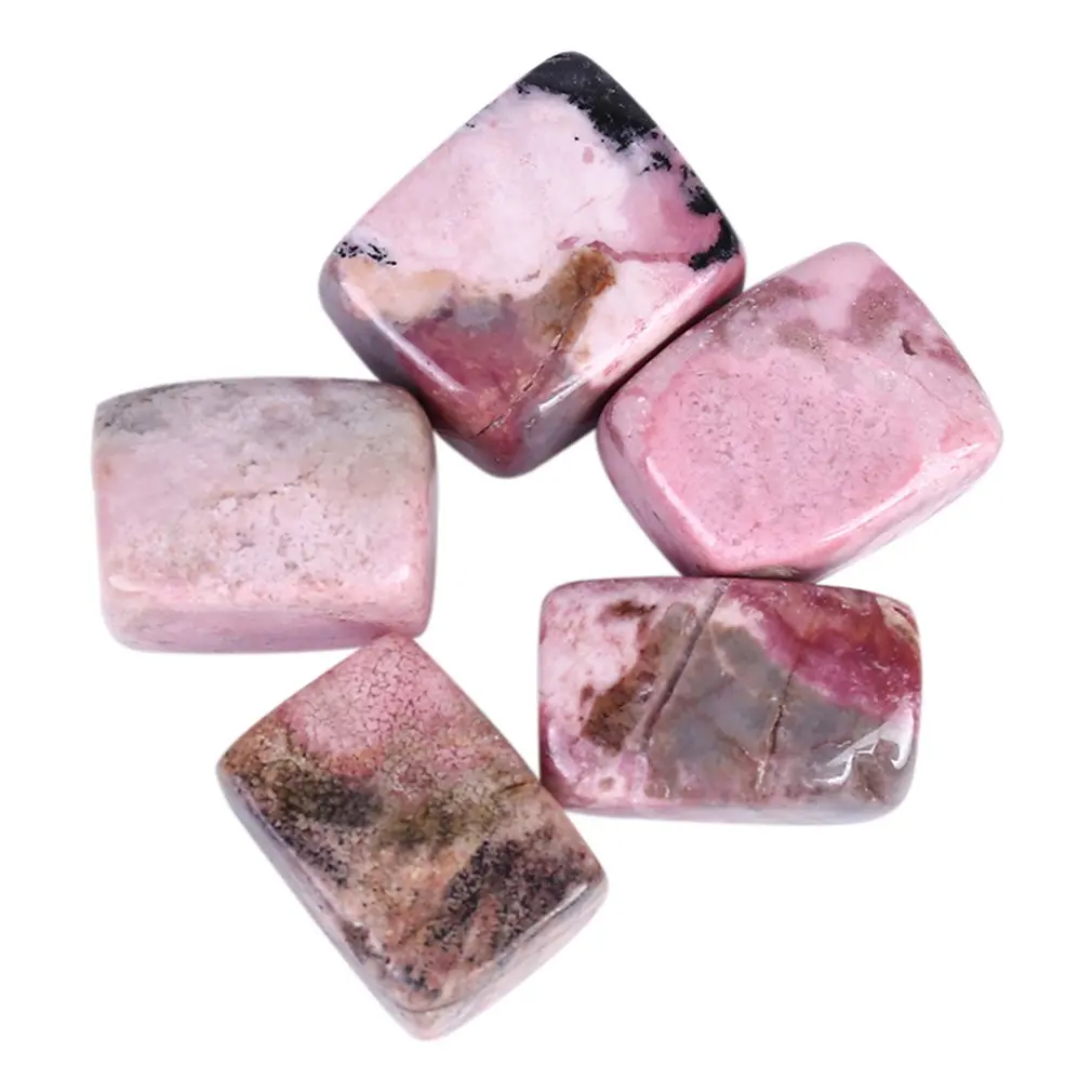 

ZZ0101 Natural Square Shape Rose Stone Women Natural Crystal Beads for Bracelet Bangles Best Gift Jewelry
