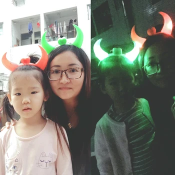 

Gafas Led Costume Leds Baby Shower 20pcs/lot Flashing Ox Horns Luminous Toys Light Up Headwear For Party Concert Props Glowing