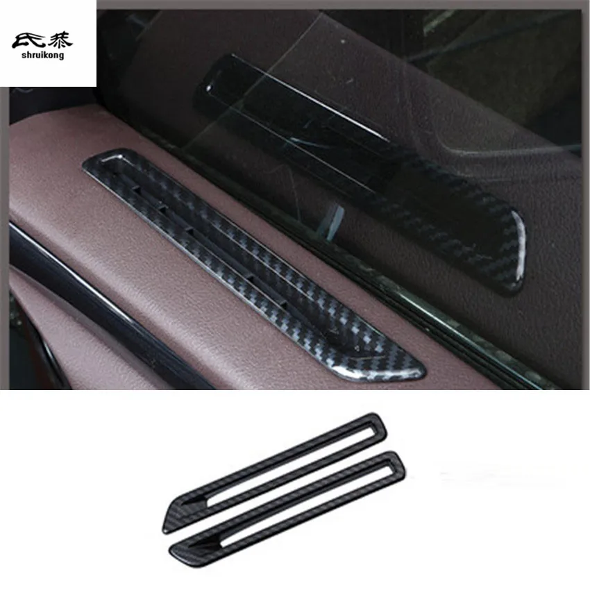 

2 шт./лот ABS Carbon Finber зернистая Автомобильная дверь над кондиционированием Выходная декоративная крышка для 2018 2019 Lexus ES200 260 300h