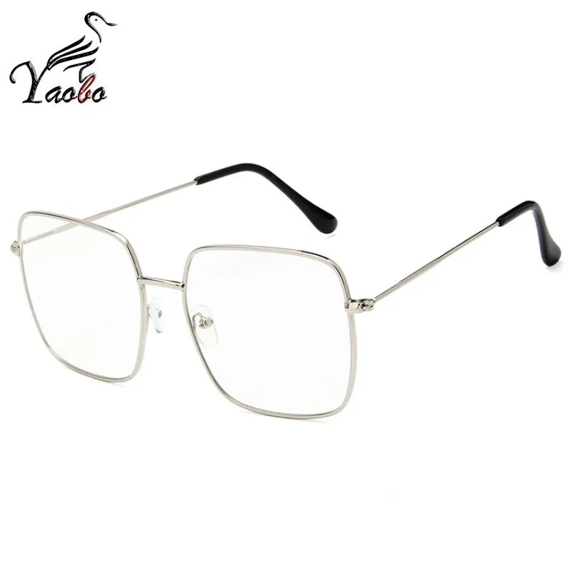 Retro Alloy Square Frame Eyeglasses Women Brand Clear Glasses Myopia Men Reading Computer Goggles Transparent Shades