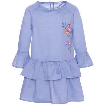 

NAME IT Dresses 10624813 Dress girl children checkered pattern collar fitted silhouette sequins Cotton Casual Multi Short Sleeve