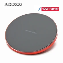 AIXXCO 10 Вт светодиодный Qi Беспроводное зарядное устройство для iPhone X/XS Max XR 8 Plus USB беспроводное зарядное устройство для samsung S8 S9 S7 беспроводной зарядный коврик