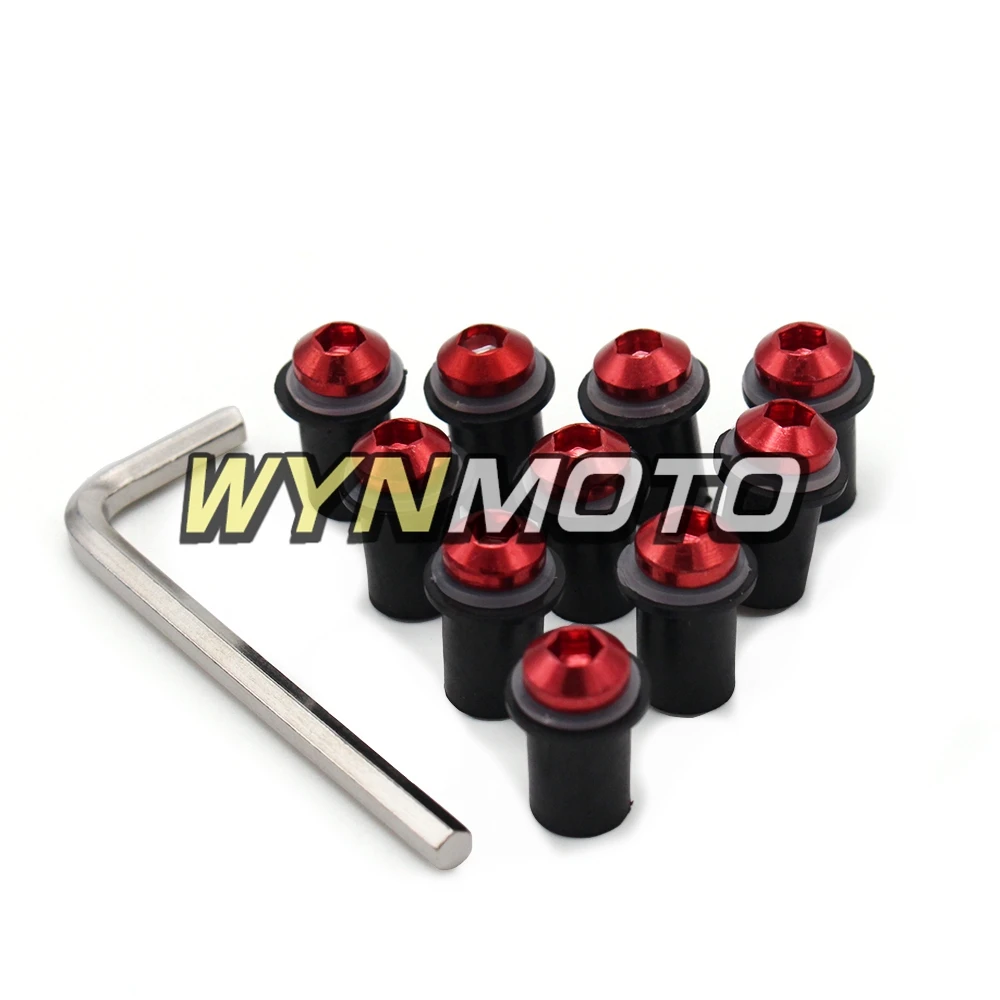 

Windscreen Bolts Windshield Bolts Screws Well Nuts Washer For Suzuki GSXR1000 2009-2016, Works on OEM Bolts ,10 Set 7 Colors New