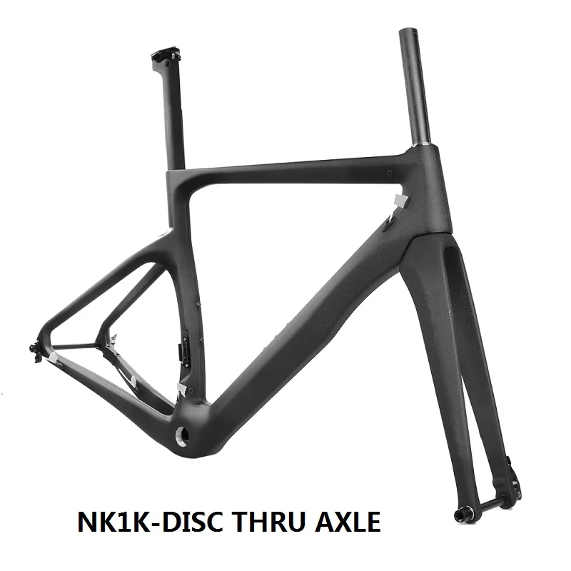 

2018 NK1K ROAD BICYCLE carbon fiber road bike frame fork clamp seatpost bicycle Frame disc thru axle road frame