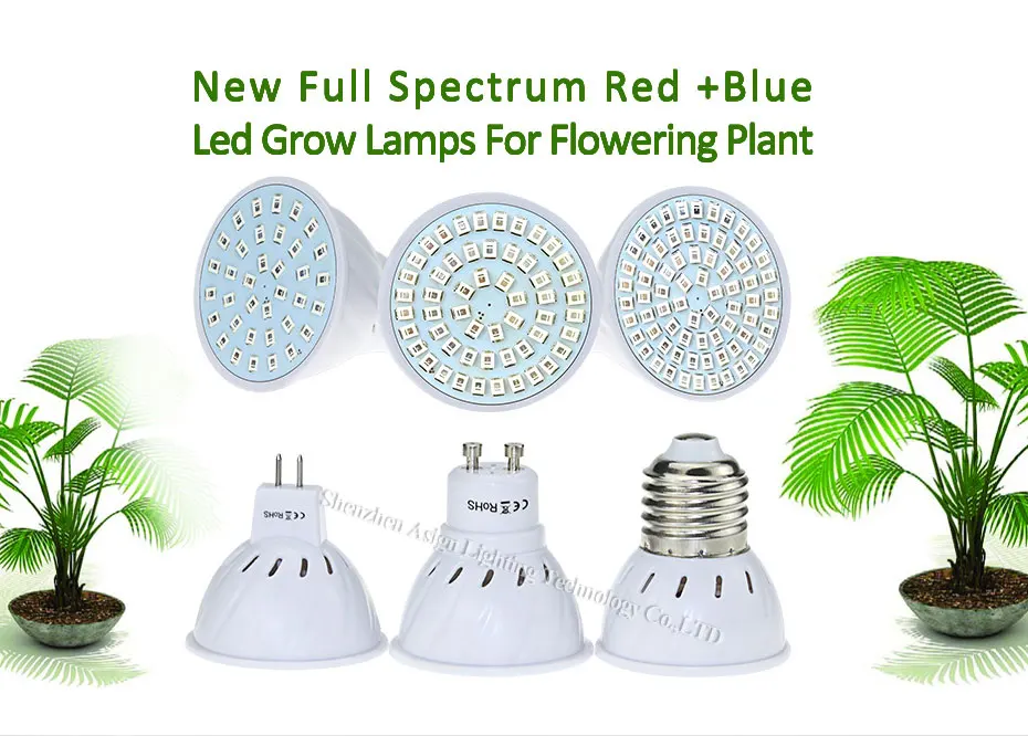 Лампа для выращивания растут светильник 220V E27 GU10 MR16 3 Вт полный спектр светодиодная УФ-лампа для растений 300lm 400lm 500lm лампа