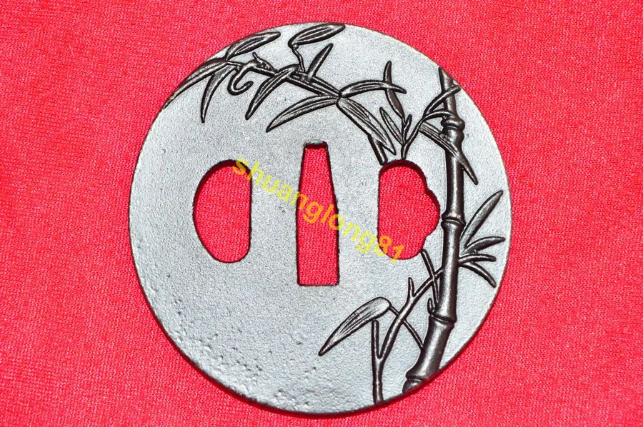 Высококачественная резная железная сталь японская Tsuba Seppa Железная Ткань Wakizashi W