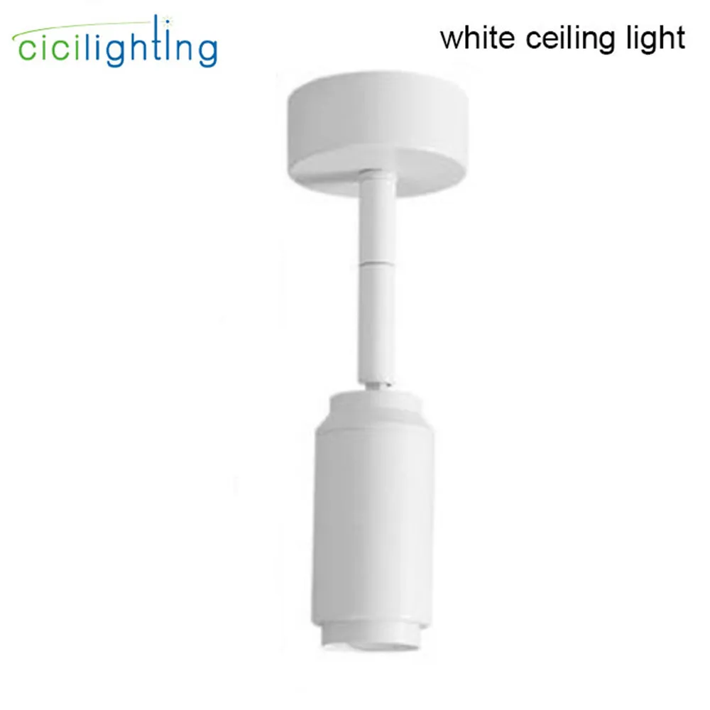 white ceiling light Современный Трековый светильник, масштабируемый, регулируемый угол луча, рельсовая лампа, Точечный светильник для одежды, обуви, магазина, Zoom, выставочная галерея, лампа COB, Точечный светильник s - Испускаемый цвет: white ceiling light