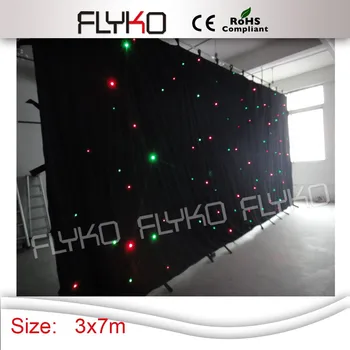 

Free Shipping 3x7m Factory product foldable cheap led star light backdrop