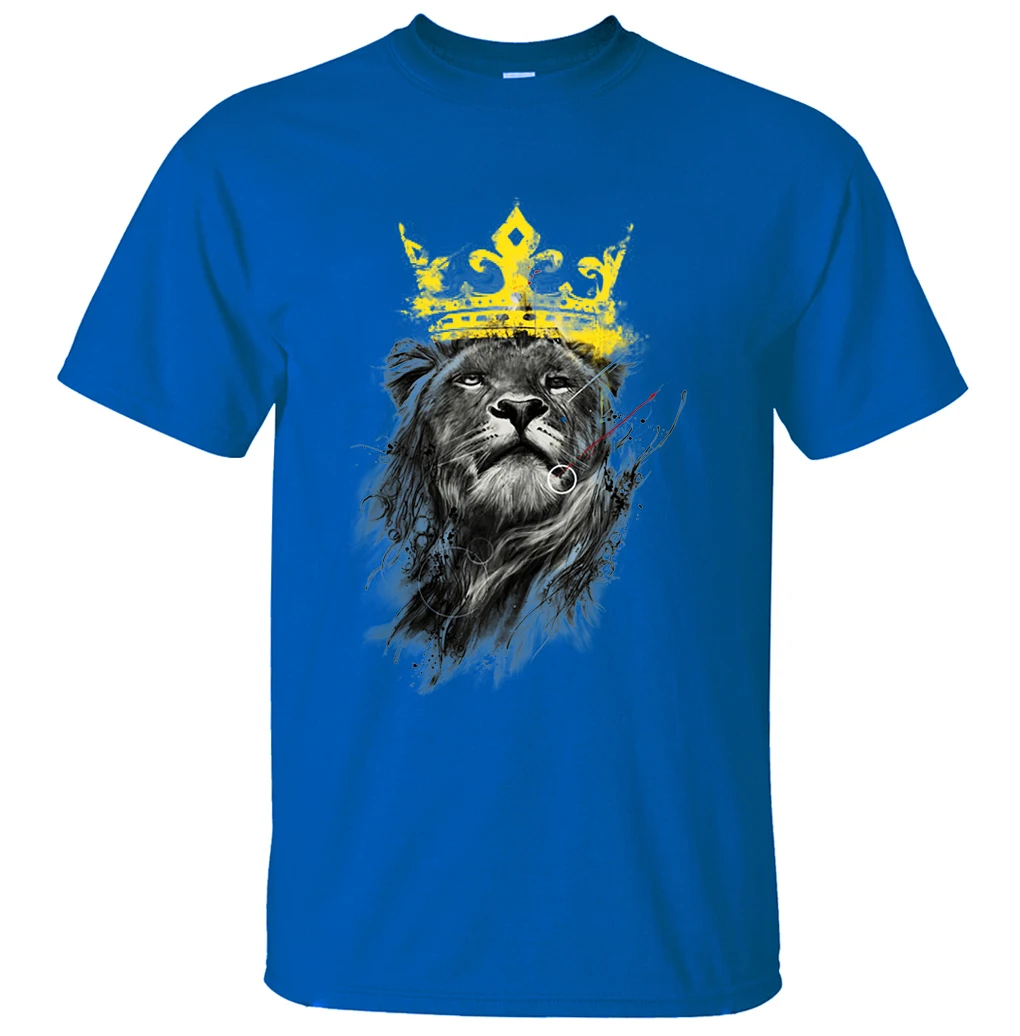 Футболка мужская летняя с 3d принтом 2019 хлопок 100%|t shirt king|animal t shirtking of lion |