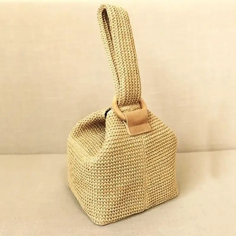 Модные дизайнерские соломенные сумки для покупок для женщин Летняя женская пляжная сумка винтажная ручная работа вязание повседневные сумочки для шопинга