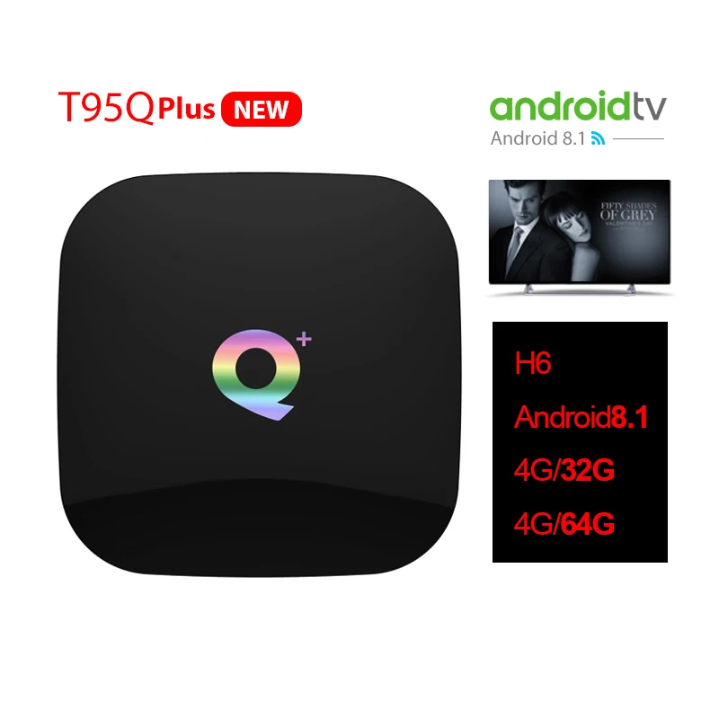 

NEW T95Q Plus TV Box Android 8.1 4G32G 64G HDMI 2.0 H6 Quadcore 2.4G WIFI VP9-10 Profile-2 up to 6K Smart Media Player