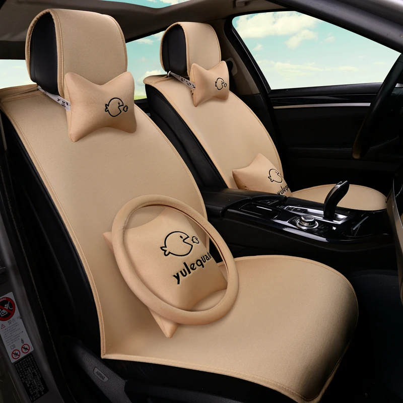 

flax car seat cover for bmw ford volkswagen toyota peugeot chevrolet volvo car styling car accessories