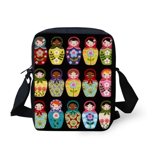 FORUDESIGNS сумки, русские Matryoshka, куклы, женские сумки-мессенджеры для девочек, маленькая сумка через плечо с клапаном, сумка на плечо с цепочкой - Цвет: Y0593E