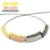 JHNBY-perles blanches, tubes d'espacement en cuivre de 27mm, breloques cylindriques, pour la fabrication de bracelets et de bijoux, bricolage ► Photo 2/5