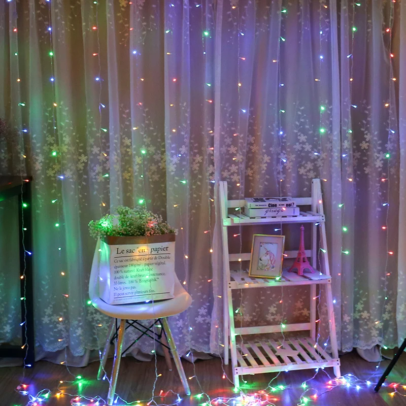 

2/3/6M Colorful Led Icicle Led Garland Curtain Fairy String Light Strings Led Christmas Light for Wedding Home Party Decoration