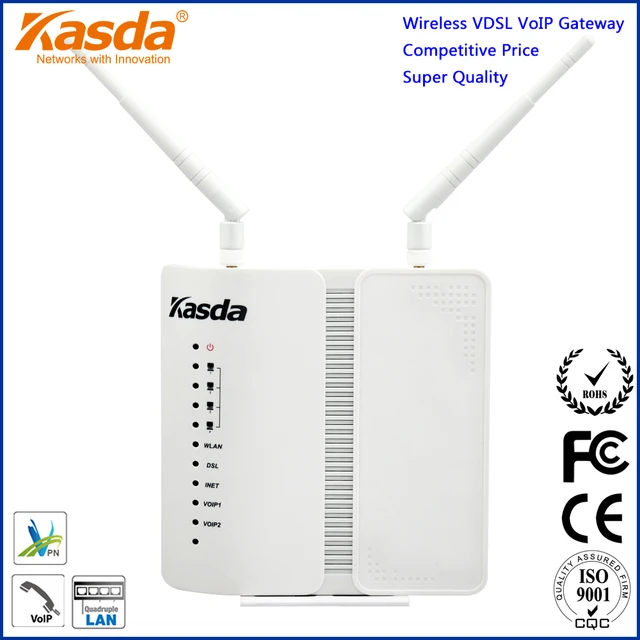 Kasda VDSL Modem Wireless VoIP Gateway KW5262 with External Antennas 1 USB2.0 1 FXS Port Dual