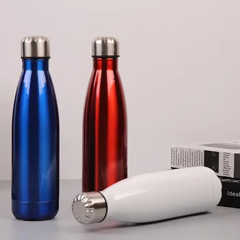 

10PCS Solid Color Water Bottle BPA free Insulated Cup Stainless Steel Double Wall Vacuum Cup Travel Outdoor Sport Thermos Bottle