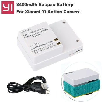 

External bacpac Battery Xiaoyi yi Action Camera backup 2400mAh digital Bateria for Xiaomi Yi Xiaoyi sport camera accessories