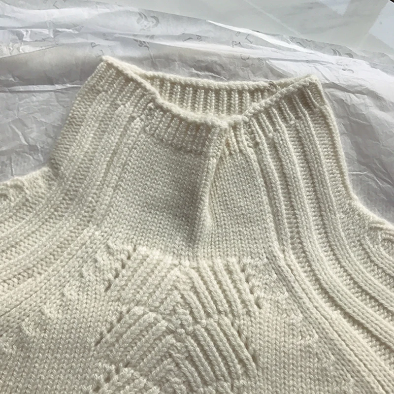 Winter Europe and America trend pure cashmere women's sweater high collar loose fashion design style women's wild models