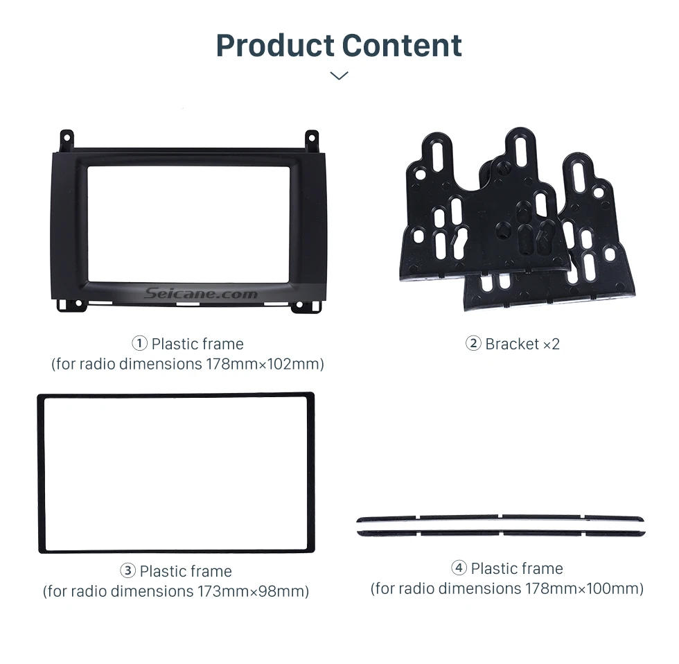 Seicane 173*98/178*100*178*102 мм 2DIN автоаудио фасции для BENZ B200/A-Class(W169)/B-Class(W245) стерео Рамка комплект для переоборудования
