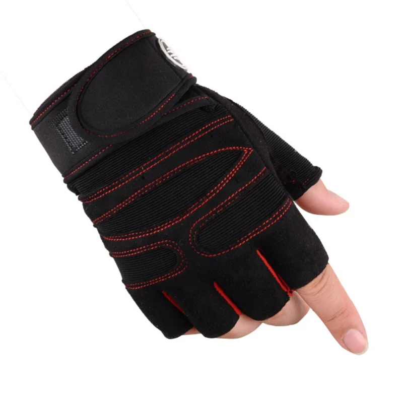 1 пара унисекс перчатки для велоспорта с половинным пальцем противоскользящие дышащие перчатки грузоподъемное оборудование тренажерный зал, бодибилдинг, фитнес-перчатки - Цвет: O