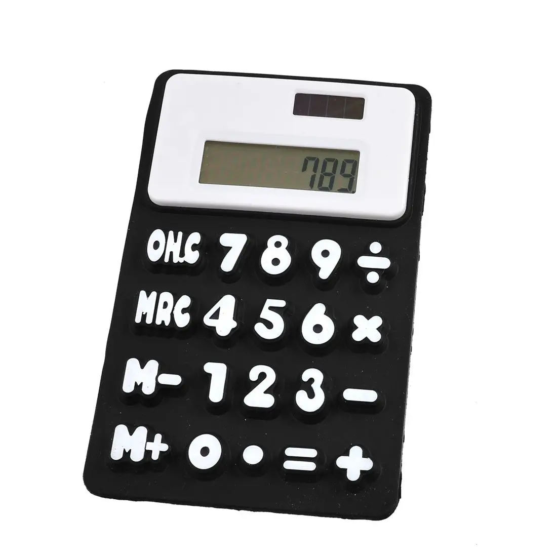 Durable Black White 8 Digits Refrigerator Magnetic Silicone Foldable font b Calculator b font