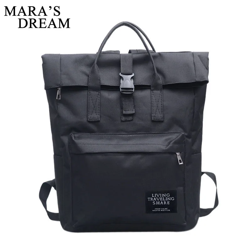 

Mara's Dream Women travel bag new Multifunction canvas large capacity students bag casual simple solid color Women backpack
