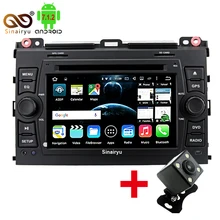 Android 7.1 Car DVD Player gps map navigation Video For Toyota Prado Land Cruiser 120 2008 2009 Radio 2G RAM 16G ROM WIFI camera