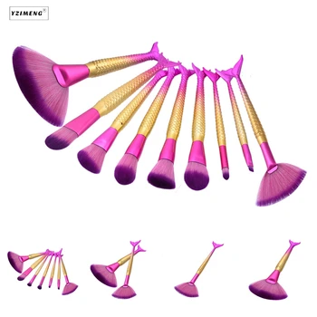 

1/2/7/9PCS/Set Multi-Groups Gradient Colorful Mermaid Makeup Brush Set Eyeshadow Brushes Face Foundation Fan Brushes Cosmetic