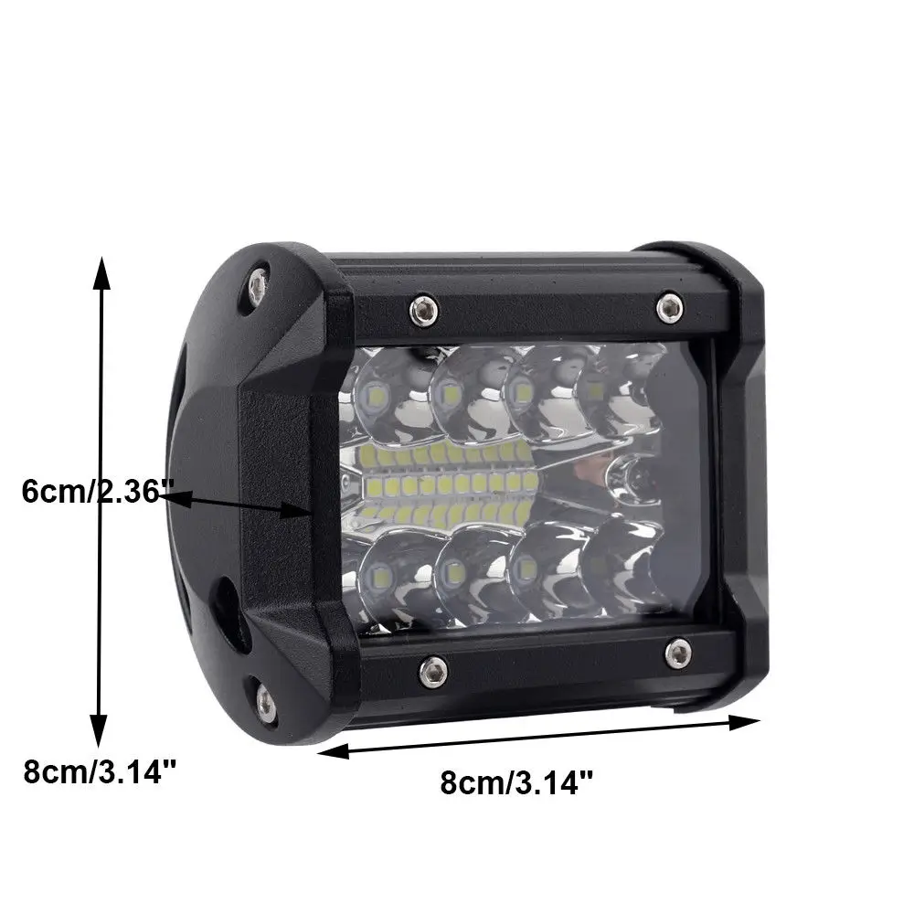 2 шт. Тройной Ряд светодиодный световой бар 4 дюйма точечный прожектор комбинированный луч светодиодный дальнего света прожектор для бездорожья светодиодный рабочий свет для грузовика
