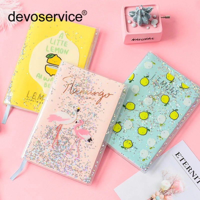 NEW Creative Dreamy Oil Sequins Notebook Student Notepad Stationery Portable Office Supplies School Stationery 80 Sheets Diary