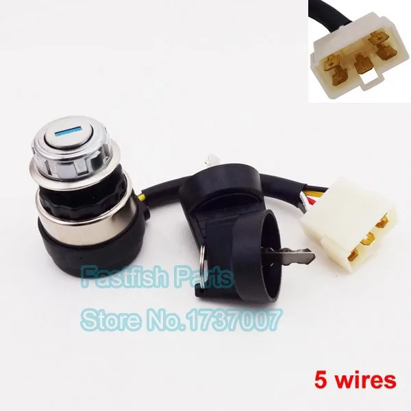 5 Wire Ignition Key Switch Fit Chinese Generator 170F 178F 186F 178FA 186FA 