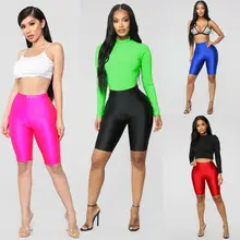 Для женщин Высокая Талия шорты для йоги тренировки карманов для бега Спортивная одежда для зала, фитнеса, шорты