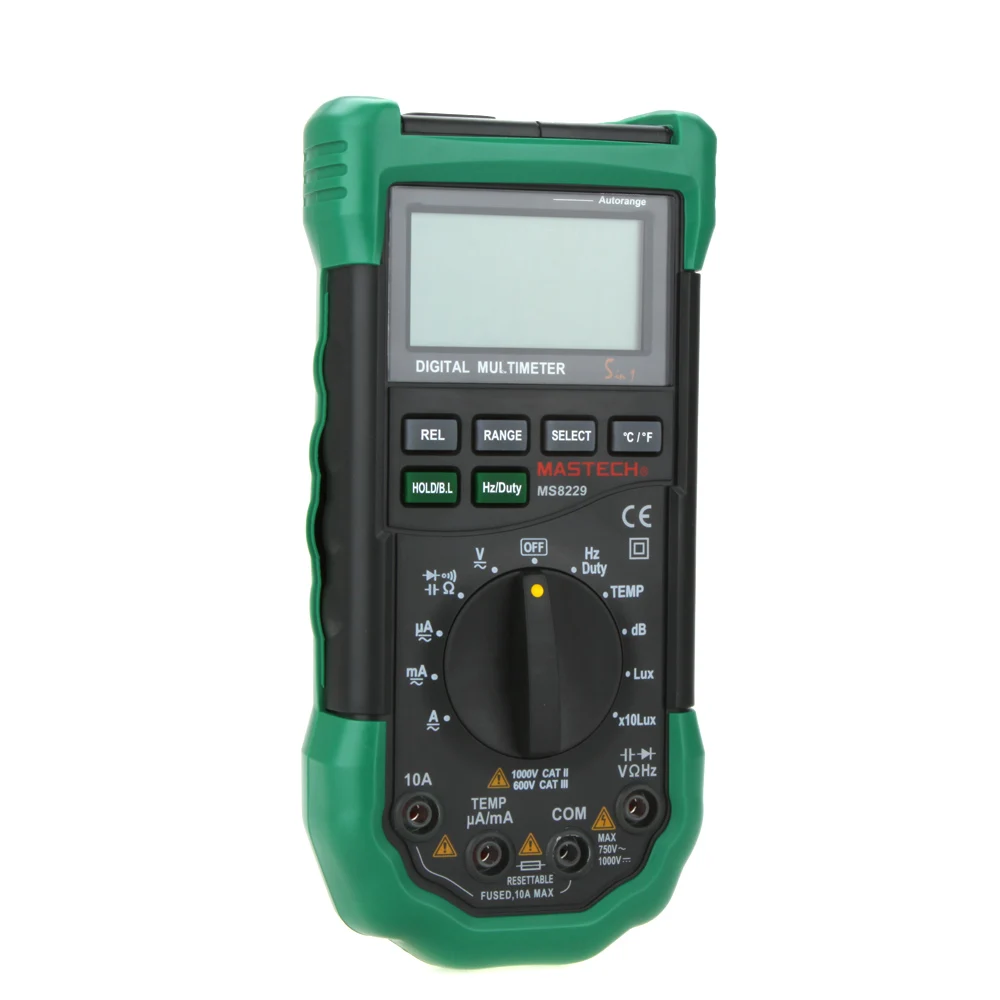 MASTECH MS8229 Цифровой мультиметр 5 в 1 Шум освещения Температура влажность тестер