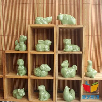 

bonsai fish tank Twelve Chinese Zodiac ornaments monkey rooster dog pig zodiac ceramic creative animal car furnishings