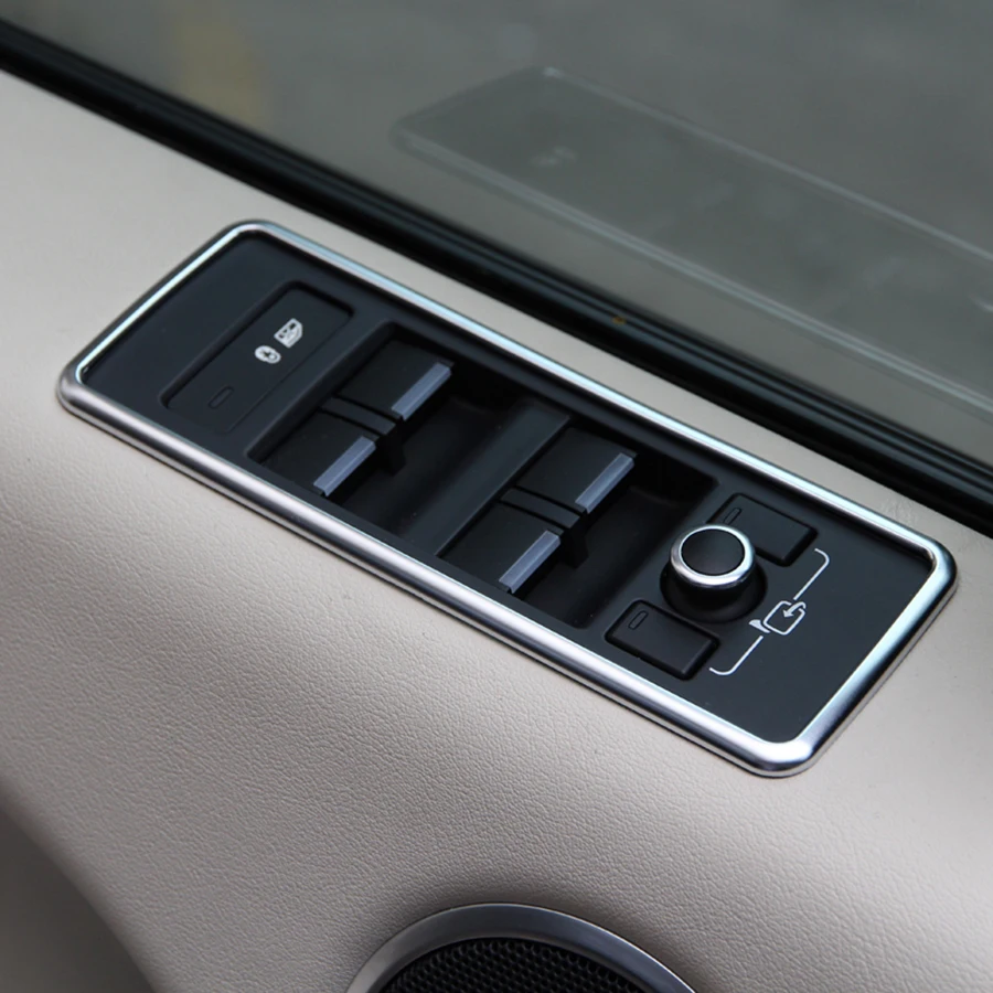 

4pcs Chrome Window Door Swith Panel Trim For Land Rover Discovery 5 2017 Accessories Car Styling