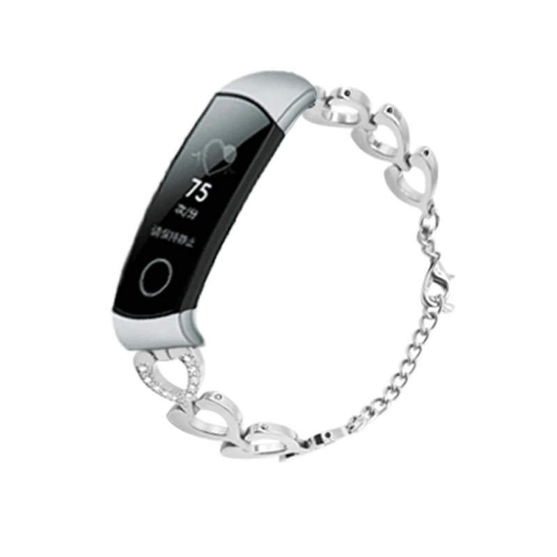 Honor Band 4 браслет металлический ремешок для Huawei honor band в форме сердца подарок