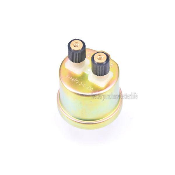 0-100 psi Oil pressure sender 240-33 ohms low 20 psi alarm 1//8”-27 NPT Thread