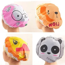 1 шт., милая мультяшная шапочка для ванной, водонепроницаемая, для душа, защита окружающей среды, эластичная лента, шапка для взрослых, леди, японский стиль, шапочка для душа