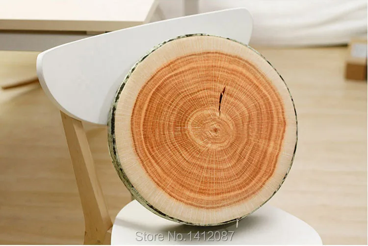 Creative imitation wooden pillow,Simulation stakes Cushion,Home Pillow Decoration/birthday Gifts