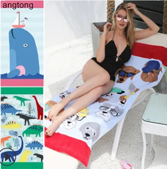 

160X80cm thicken bath towel no fading less lint reactive print 100% cotton big beach towel T243