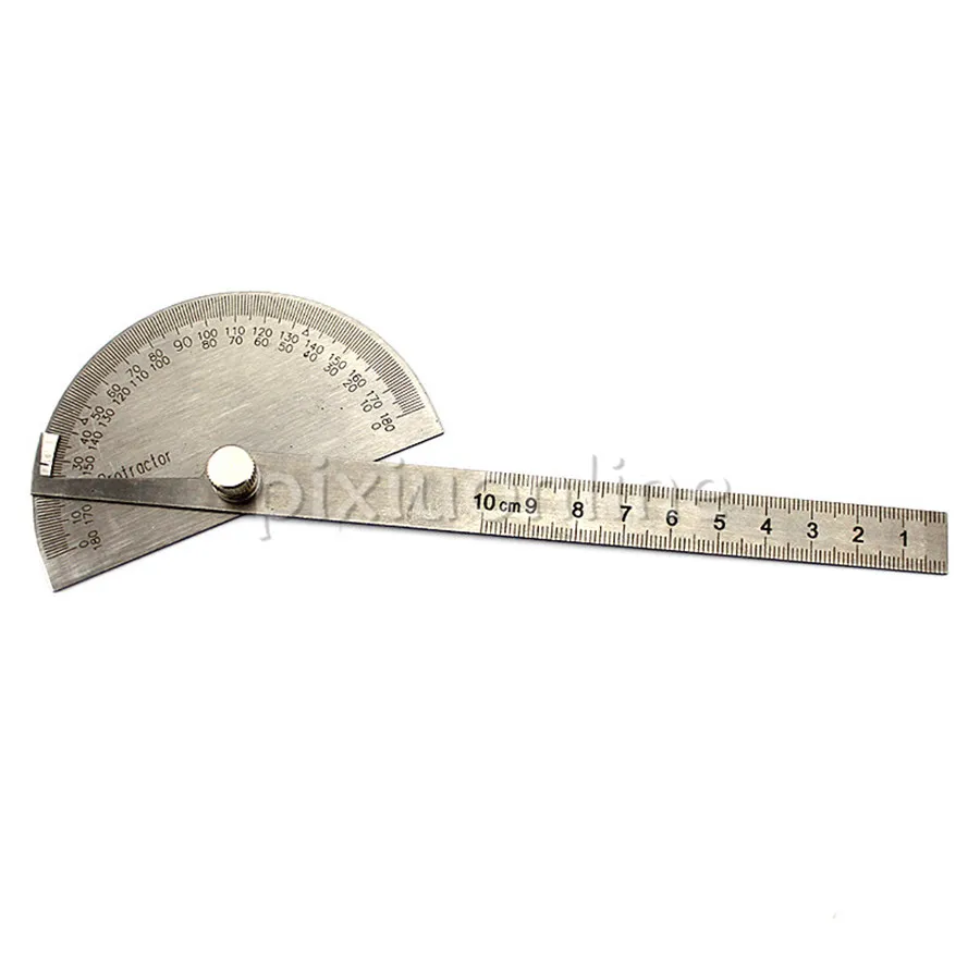 1pcJ731100mmStainlessSteelProtractorMeasureMetalToolPartsUse