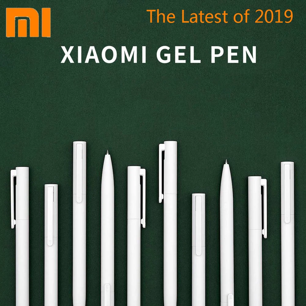 Оригинальные гелевые ручки Xiaomi 0 5 мм без колпачка цилиндрическая ручка черная