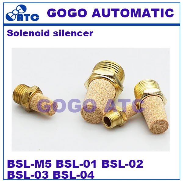 Business 3 Pcs Solenoid Valve Pneumatic Filter Noise Silencer 1/8" NPT