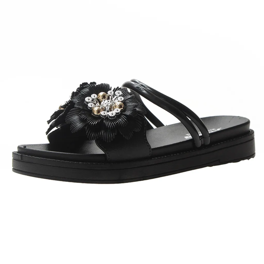 

SAGACE Ladies Shoes Sexy Outside Summer Flower Women's Slippers Student Shoes Thick-Soled Sandals Casual Outdoor Beach Shoes