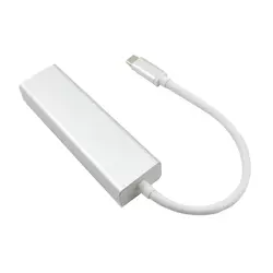 BLEL Hot USB 3,1 Тип C (USB-C), чтобы RJ45 Gigabit Ethernet LAN сетевой адаптер 3.0USB концентратор серебро